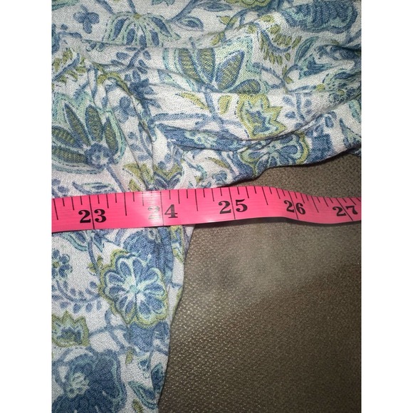 Cynthia Rowley Plus Size 1X Floral Ruffle Bell Sleeve Blouse Cottage Bohemian - Picture 8 of 8